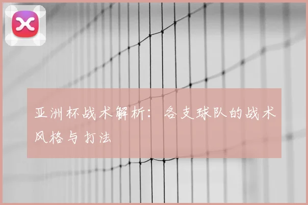 亚洲杯战术解析：各支球队的战术风格与打法