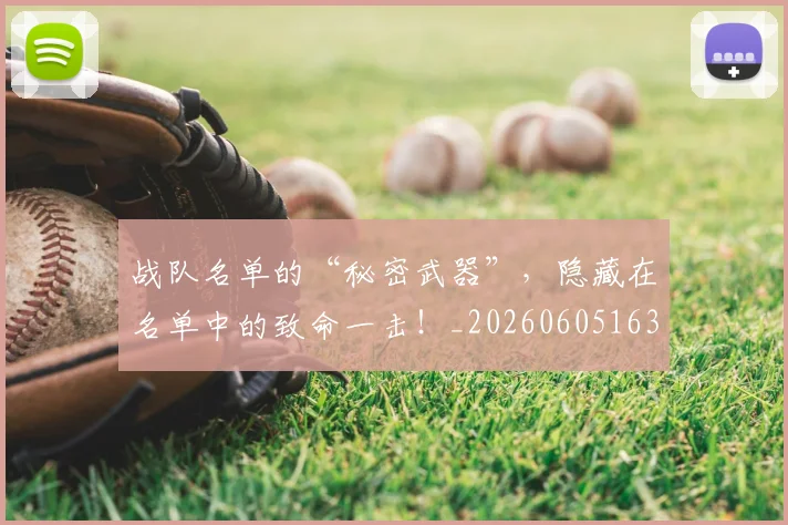 战队名单的“秘密武器”，隐藏在名单中的致命一击！_20260605163139